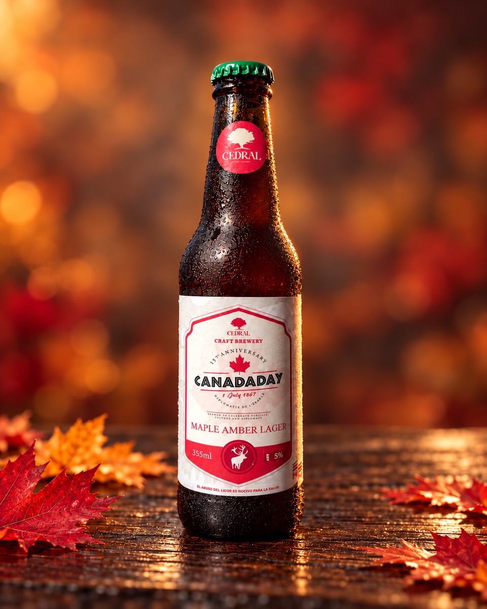 Botella de CANADADAY · etiqueta al frente